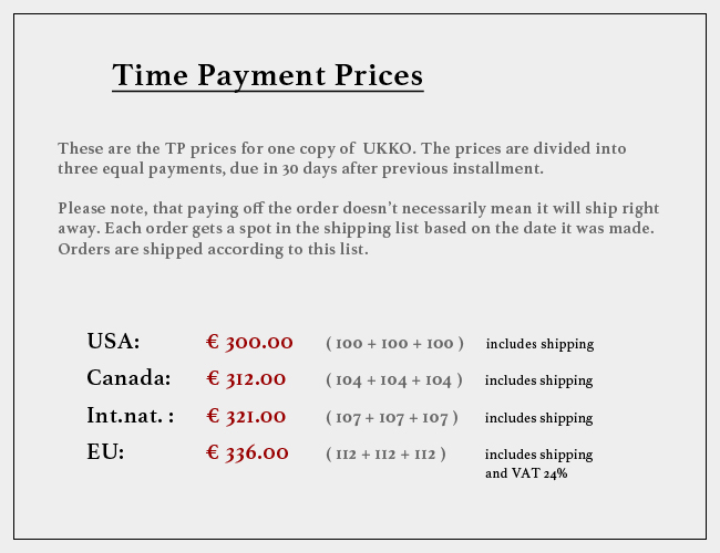 TIME PAYMENT PRICES